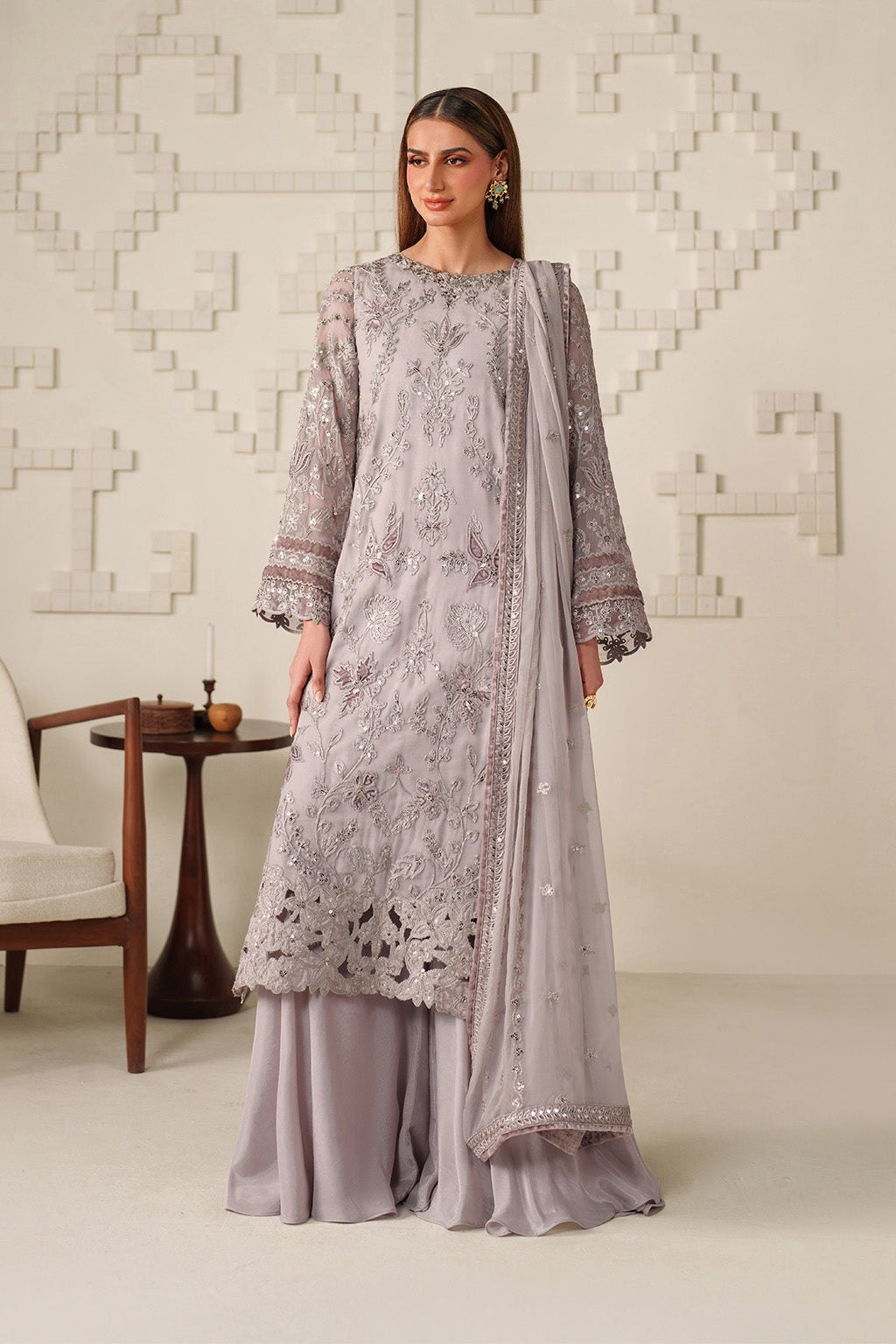 Iznik Luxury Festive Formal 25- UE-618 Embroidered Chiffon