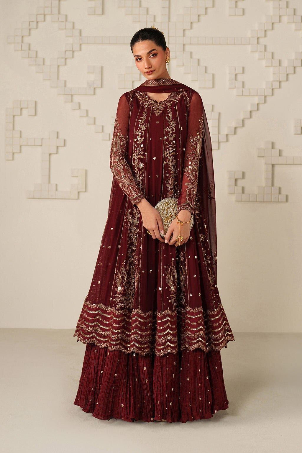 Iznik Luxury Festive Formal 25- UE-622 Embroidered Chiffon