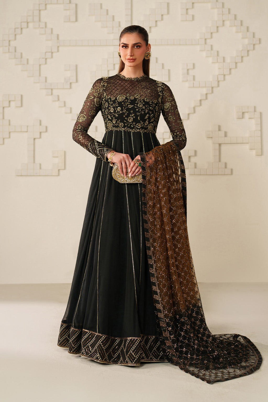 Iznik Luxury Festive Formal 25- UE-621 Embroidered Chiffon