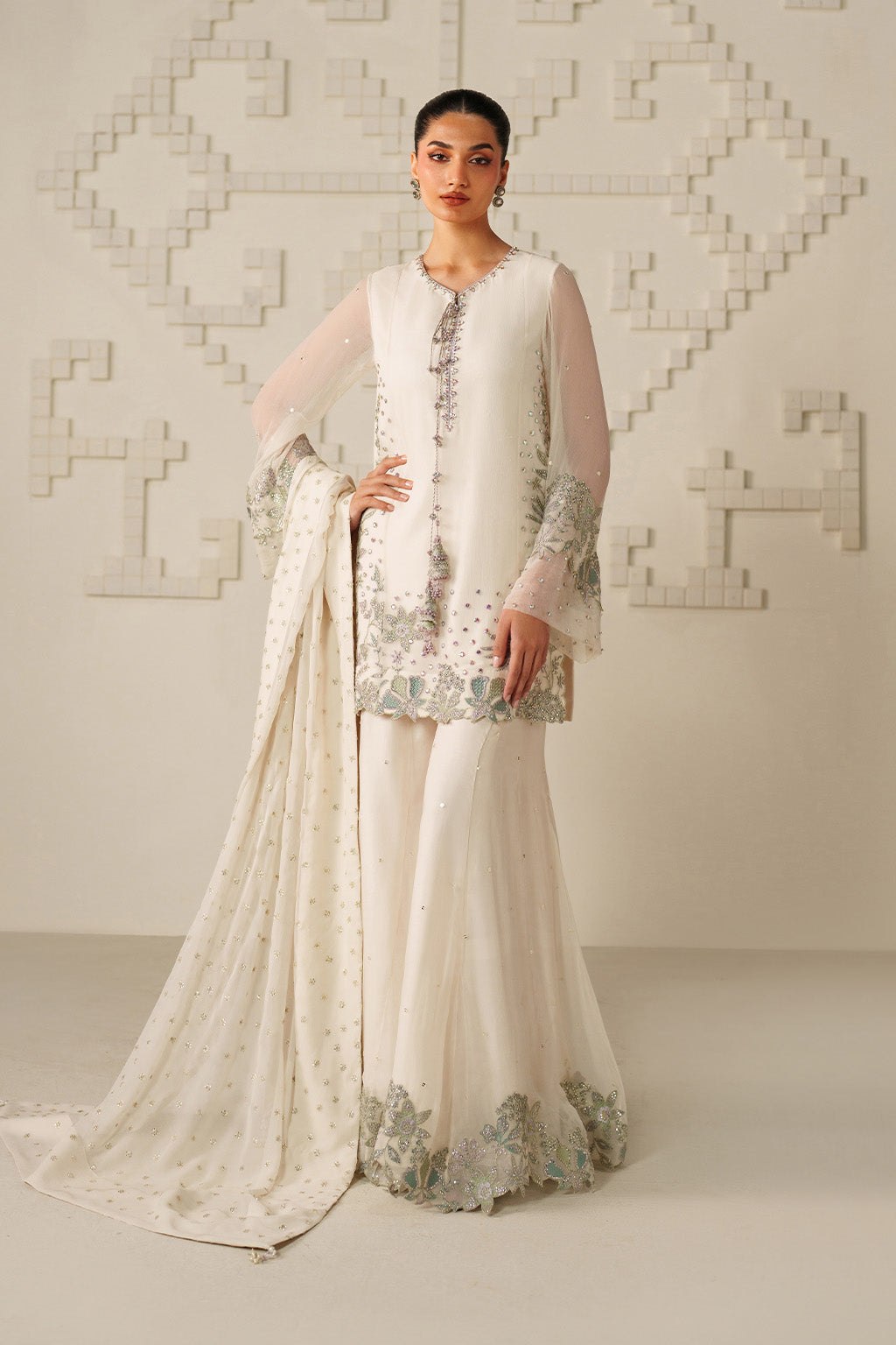 Iznik Luxury Festive Formal 25- UE-620 Embroidered Chiffon