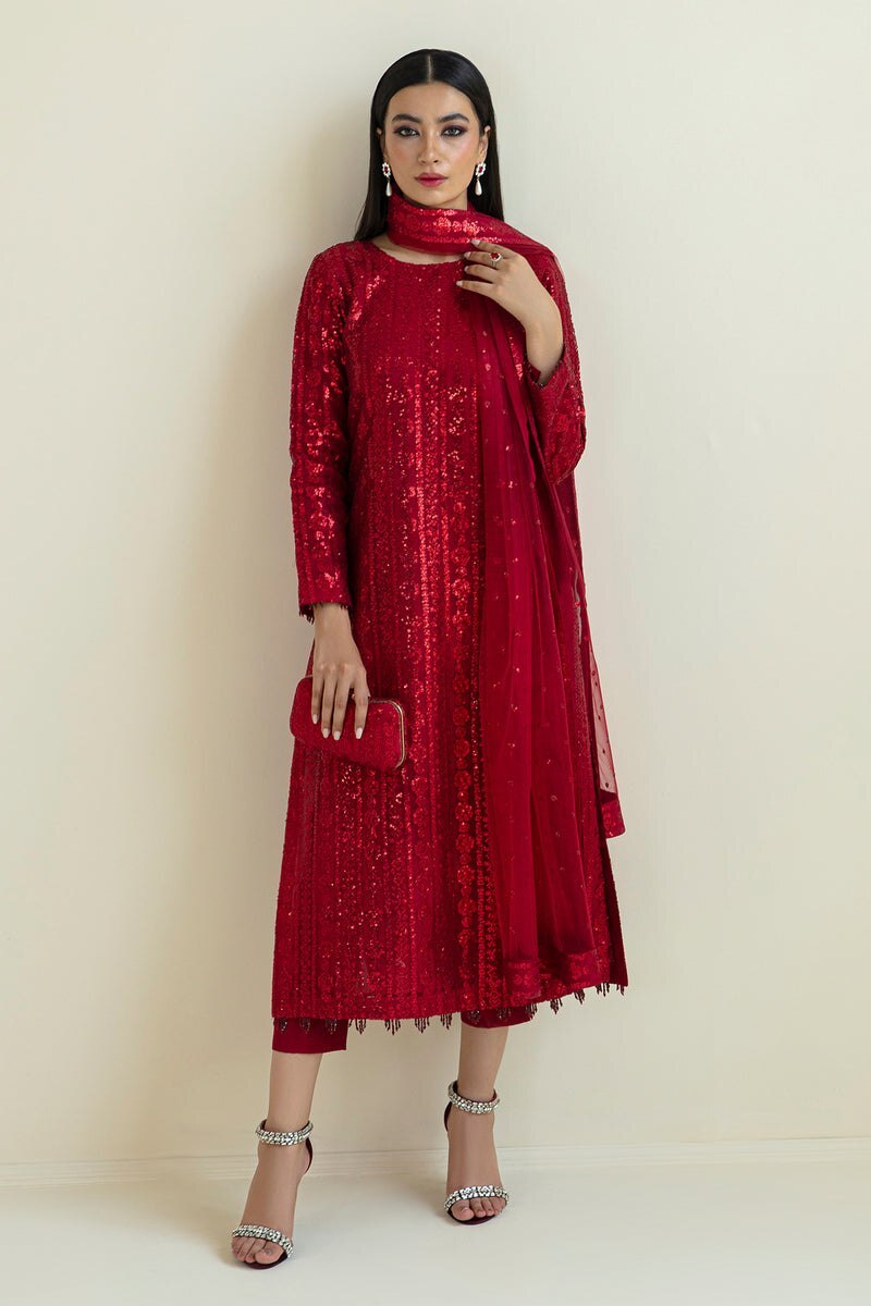 Baroque Exclusive Formal Embroidered Sequence Net