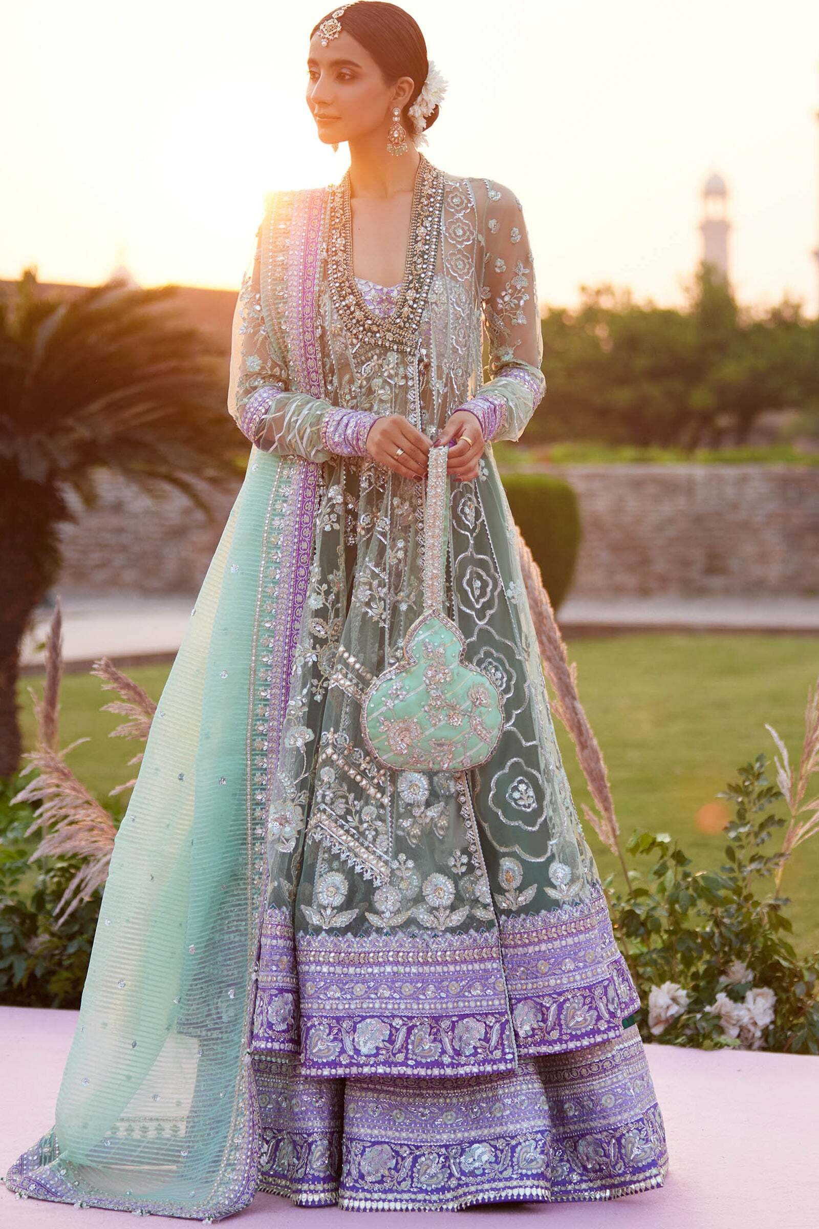 Zaha - GOSSAMER'25 ZARQAH-E-PISTACHIO  (ZC25-03)